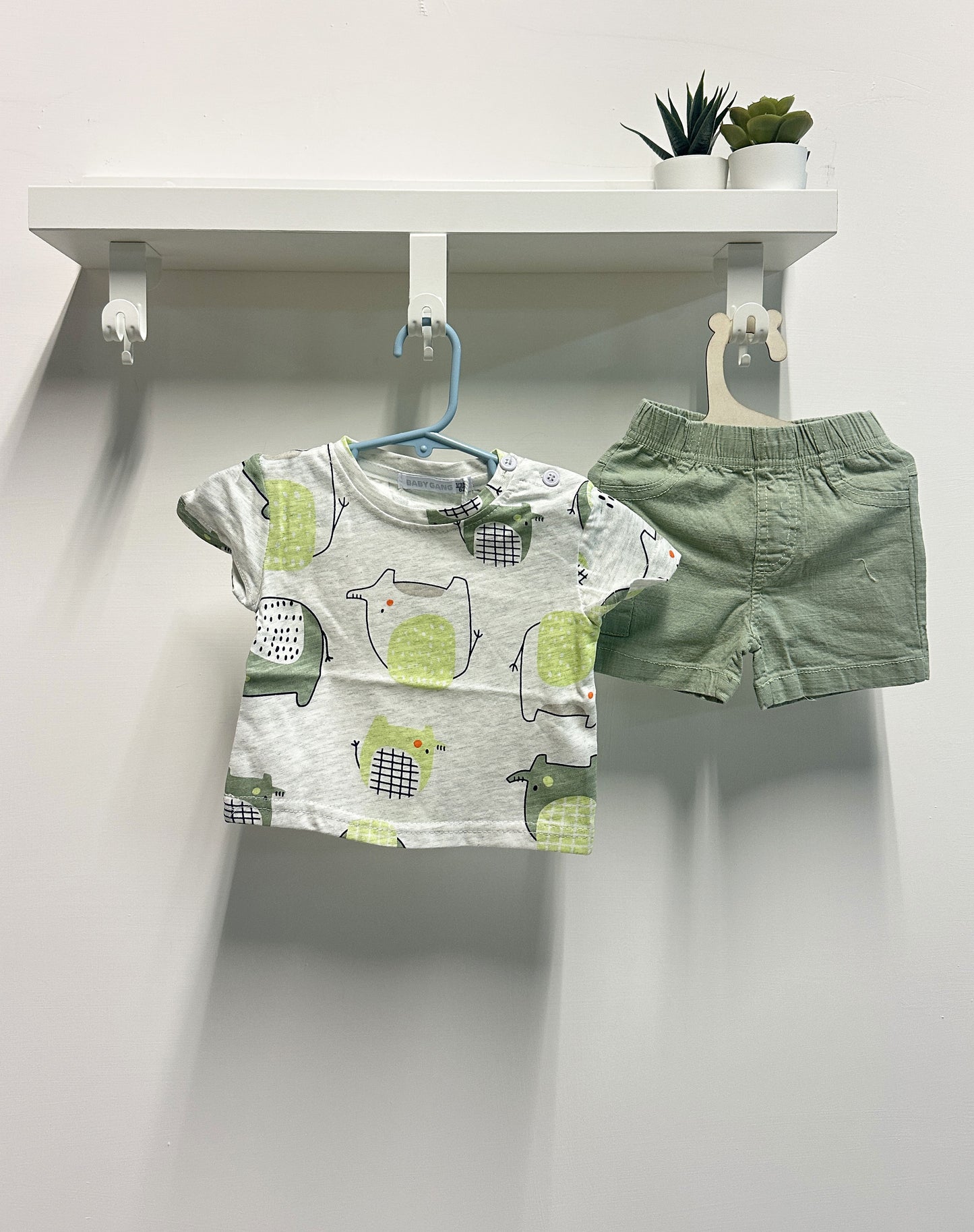 Completo Neonato Elefant verde