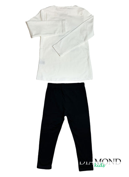 Completo Bambina Fiocchi strass bianco