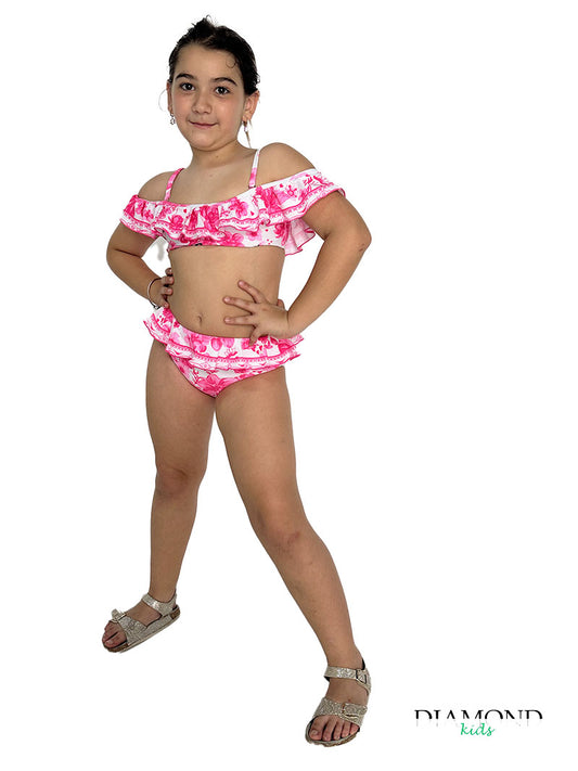 Costume Bambina Volant fucsia