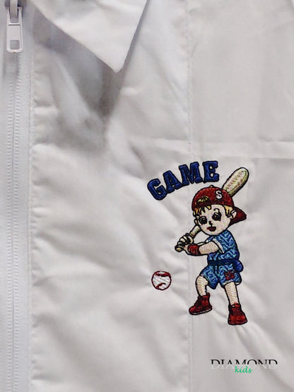Grembiule Asilo Monostar Baseball bianco