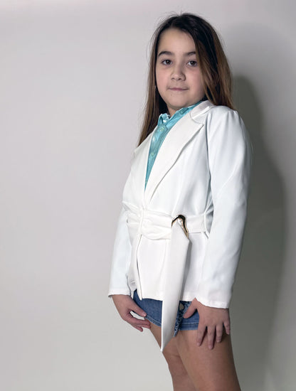 Giacca Bambina Gold bianca