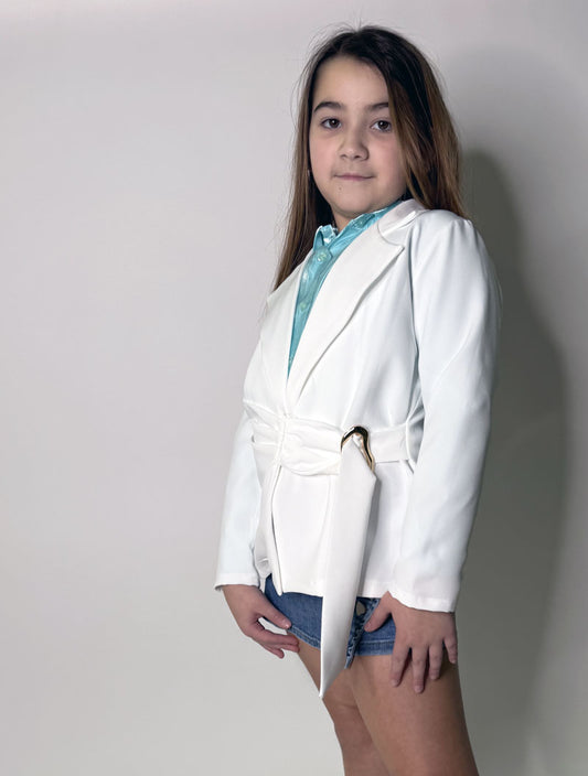 Giacca Bambina Gold bianca