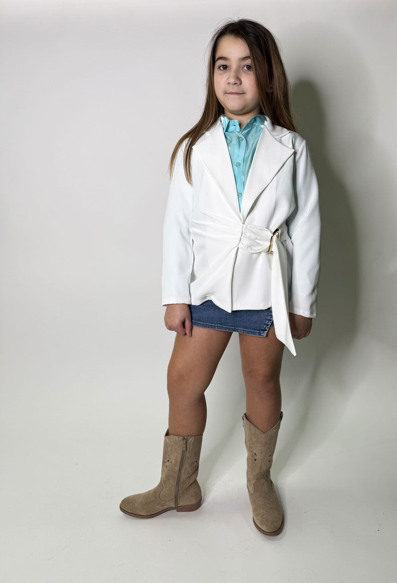 Giacca Bambina Gold bianca