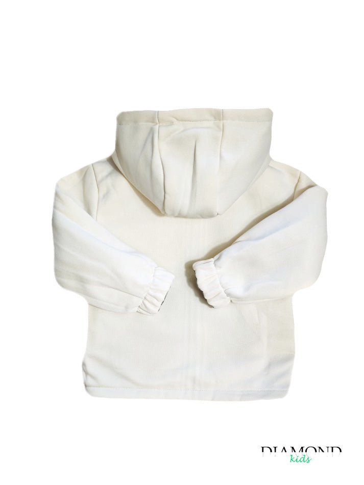 Giubbino Double Neonato blu e panna