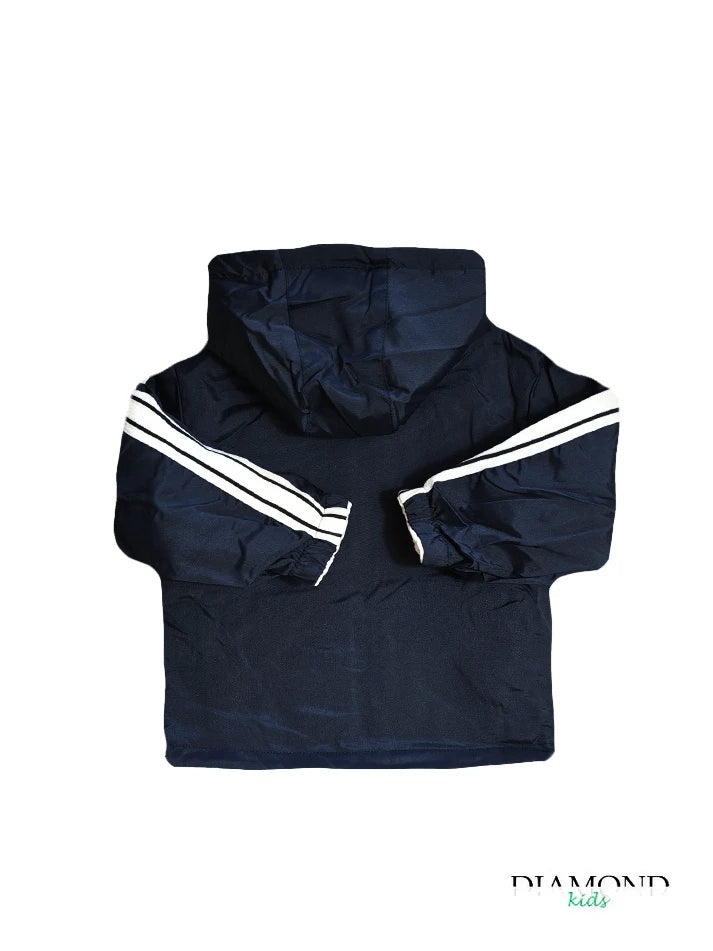 Giubbino Double Neonato blu e panna