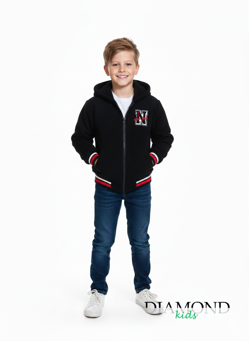 Felpa Bambino College nera