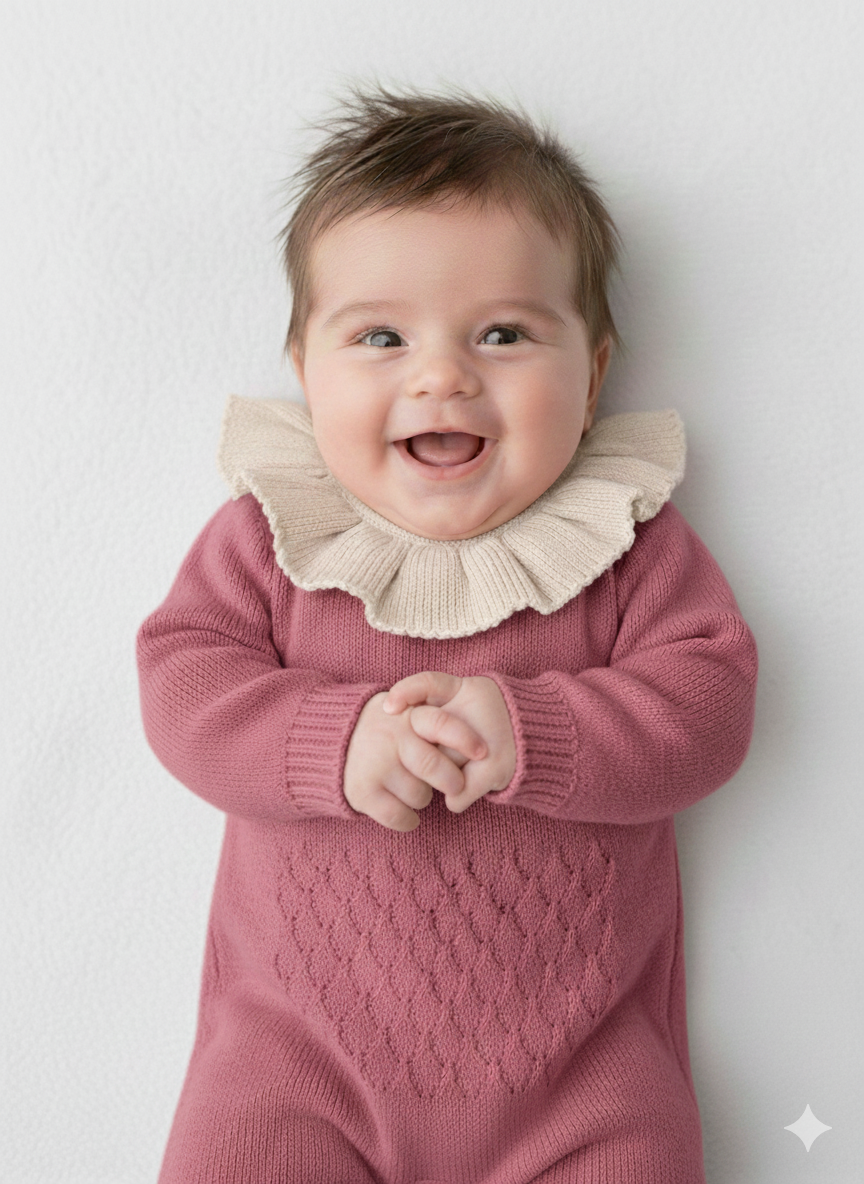 Baby Romper Rose The white and pink daisy