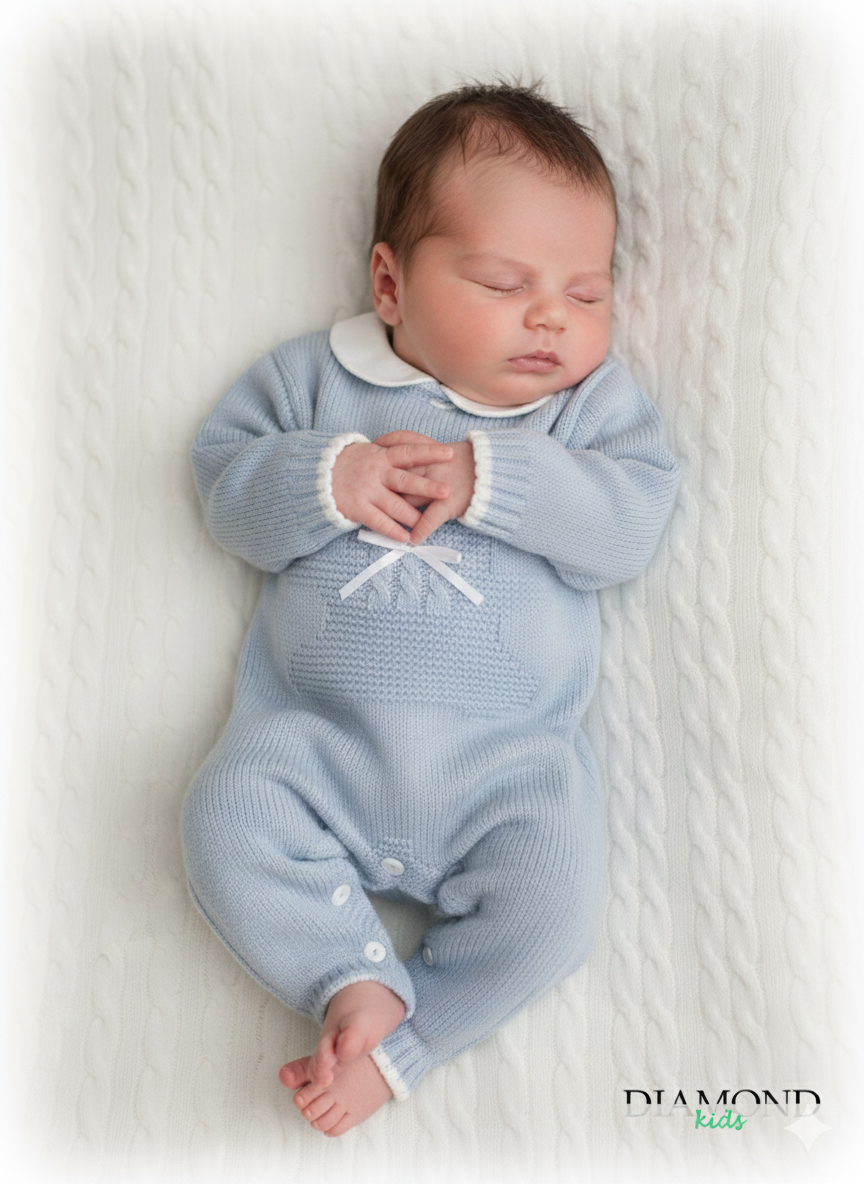 Tutina Neonato Orsetto Nazareno azzurra