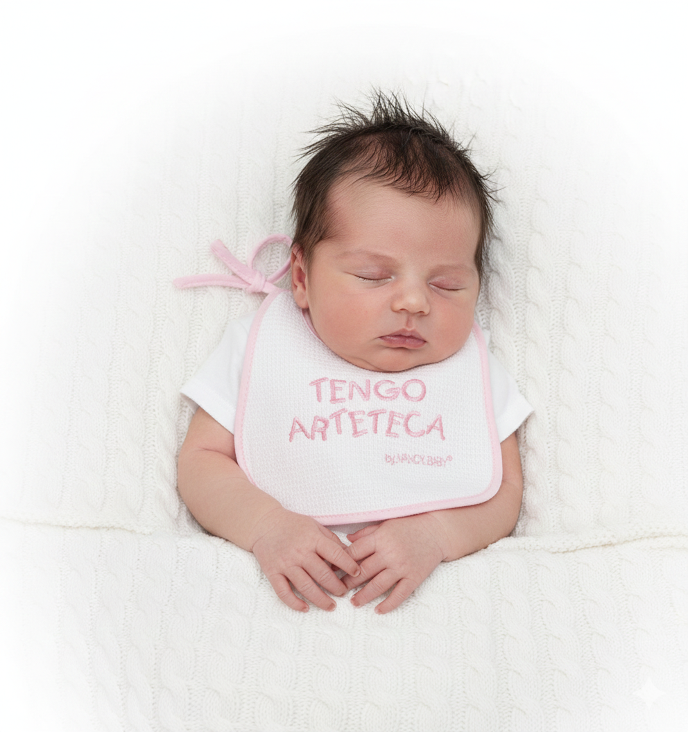Bavetta Neonato Arteteca Nancy baby rosa