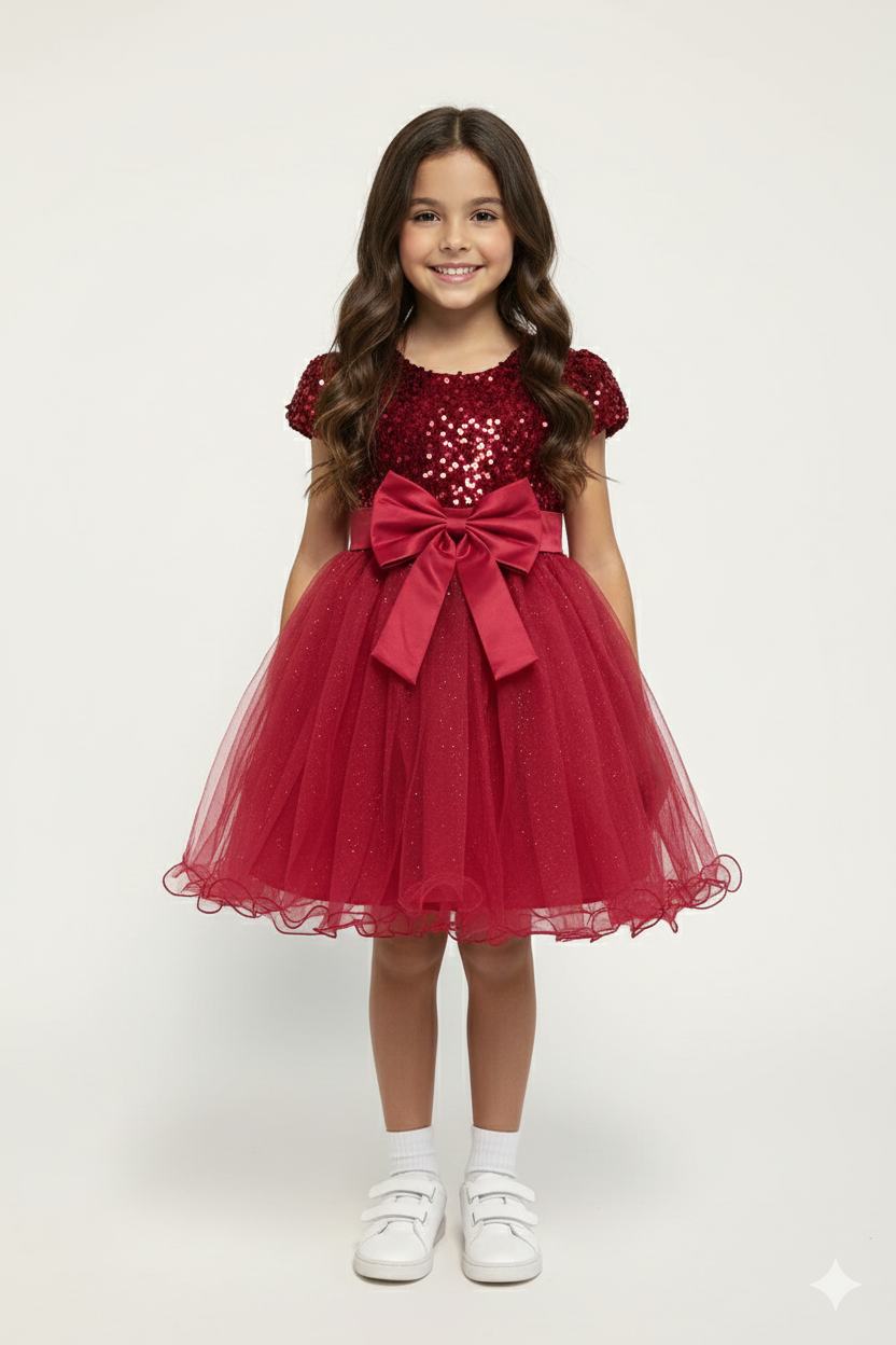 Abito Bambina Elegance rosso tulle