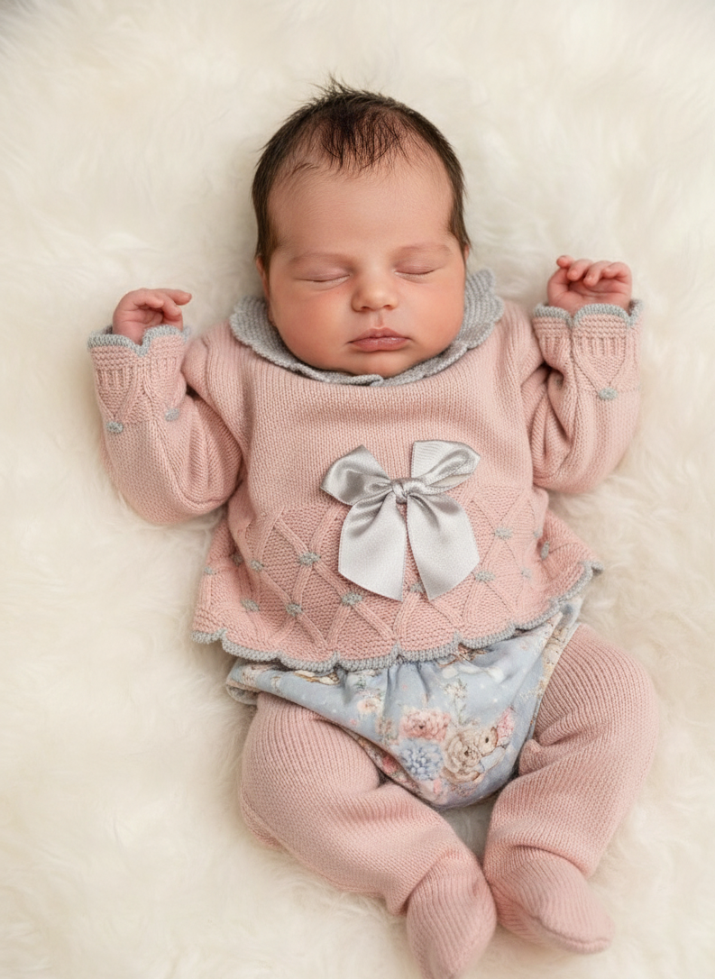 Completo Neonata orsetti rosa azzurro