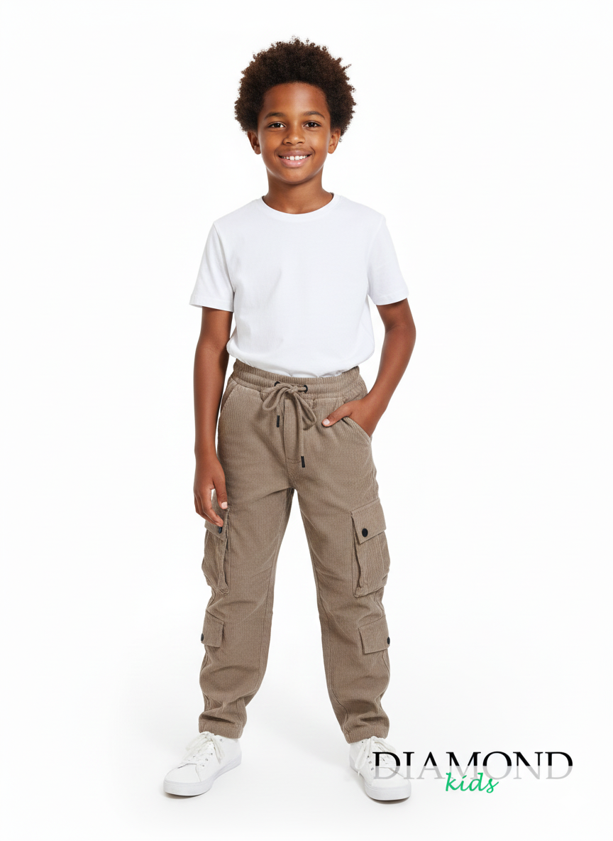 Pantalone Bambino Velluto costine beige