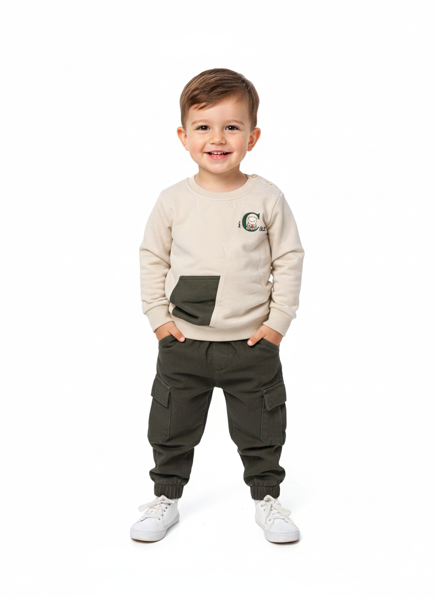 Completo Neonato Bear beige