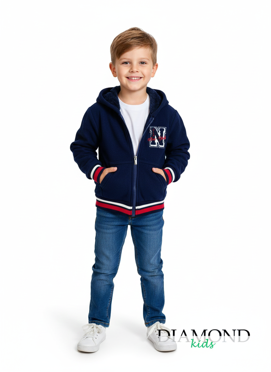 Felpa Bambino College blu