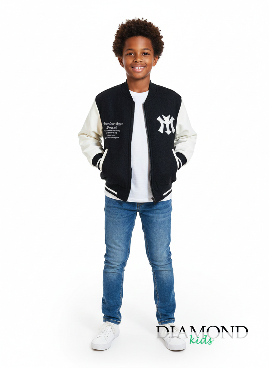 Giubbino Bambino Ecopelle  nero