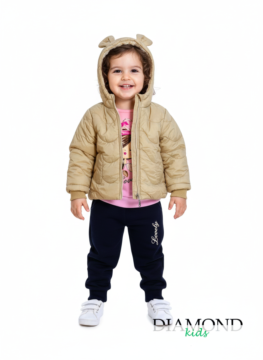 Completo Neonata Lovely bear beige