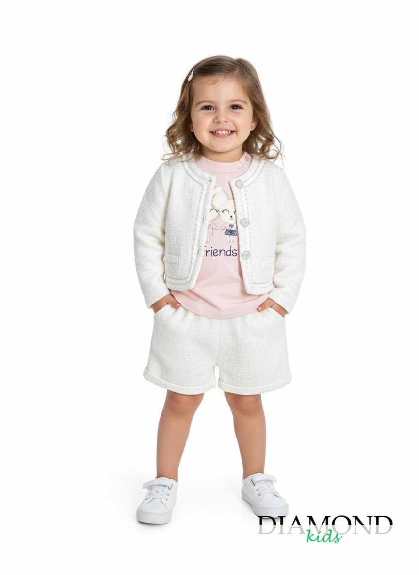 Completo Neonata Baby chic panna