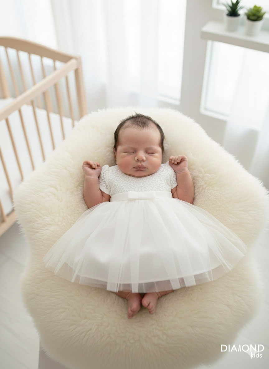 Abito Neonata Damigella bianco