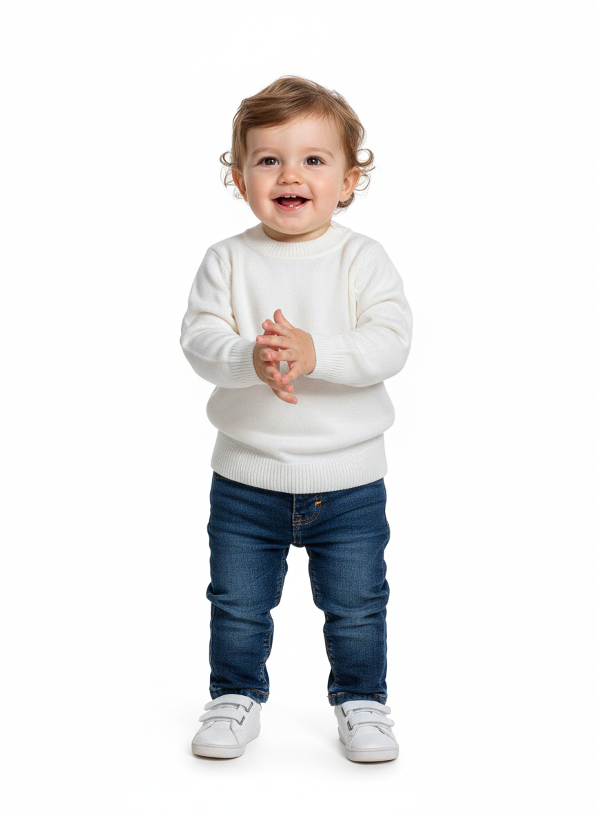 Maglioncino Neonato Classic bianco