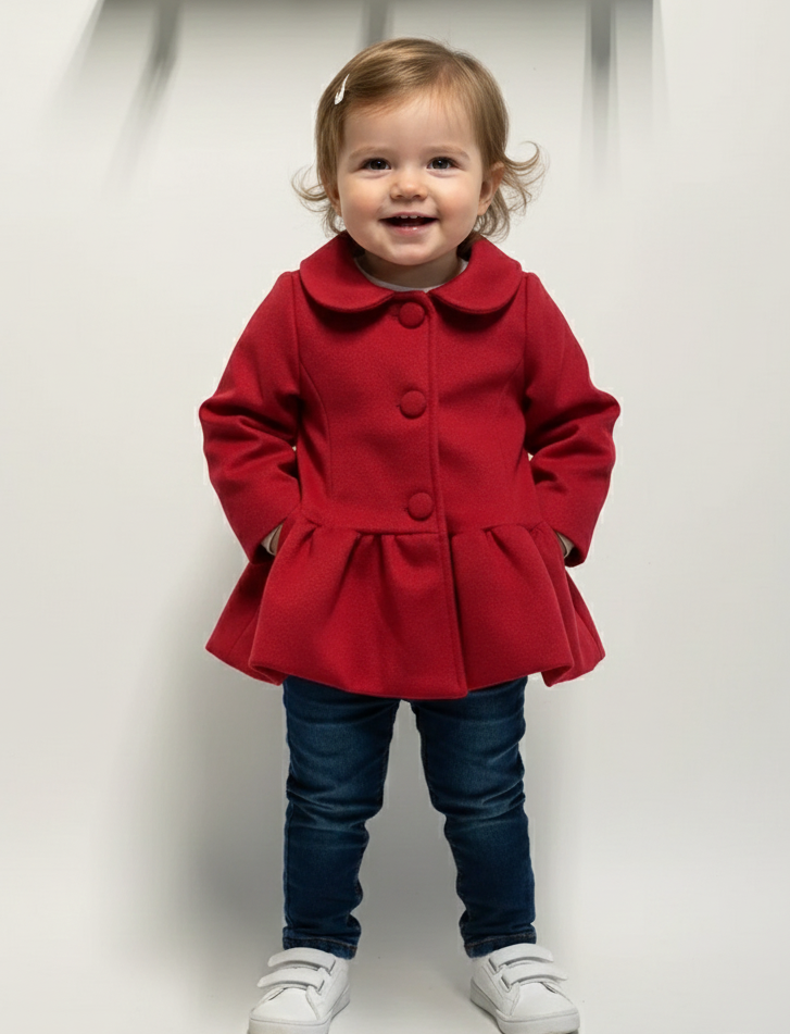 Cappotto Neonata Bon Ton rosso