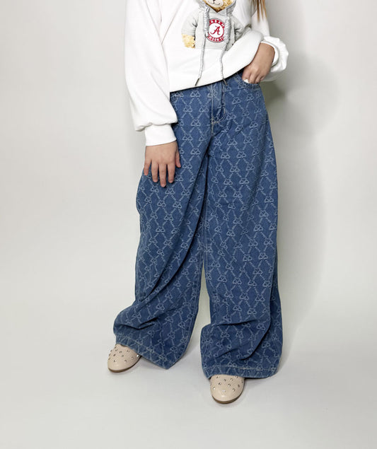 Jeans Bambina balloon blu