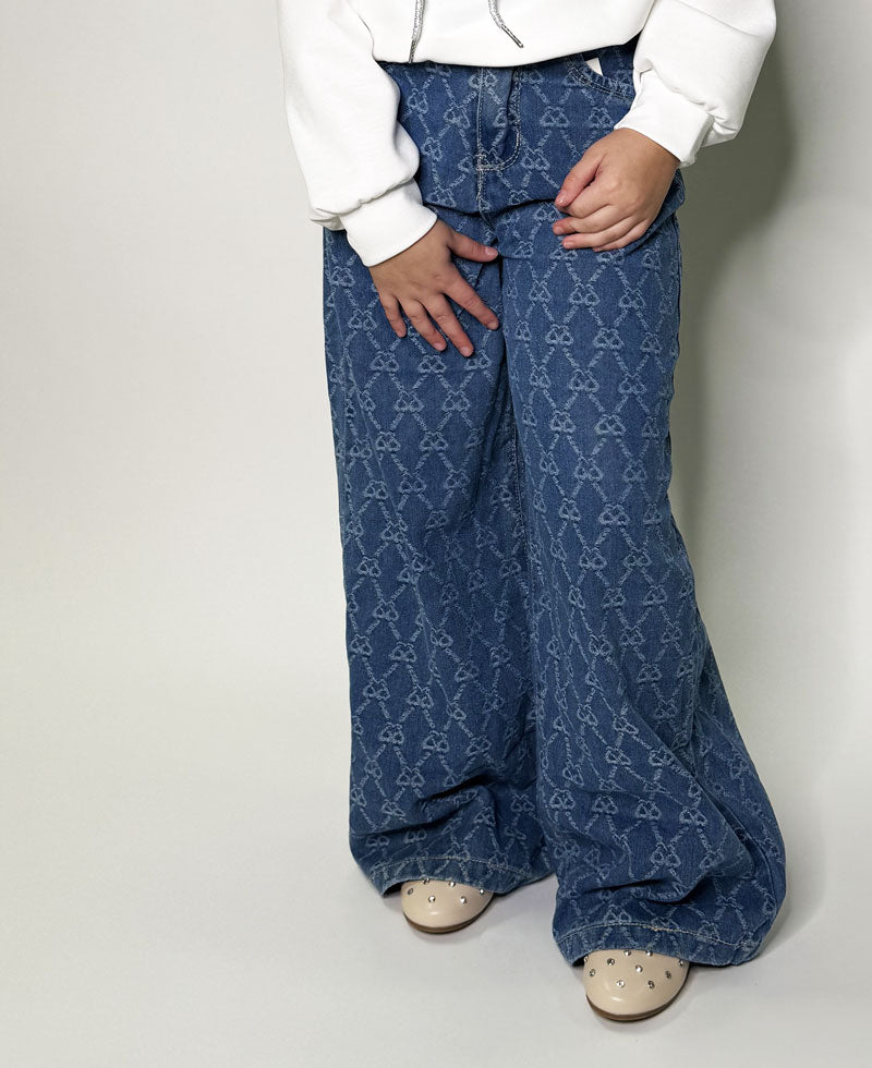 Jeans Bambina balloon blu
