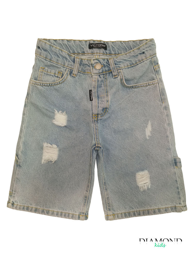 Bermuda Bambino Victor G denim chiaro