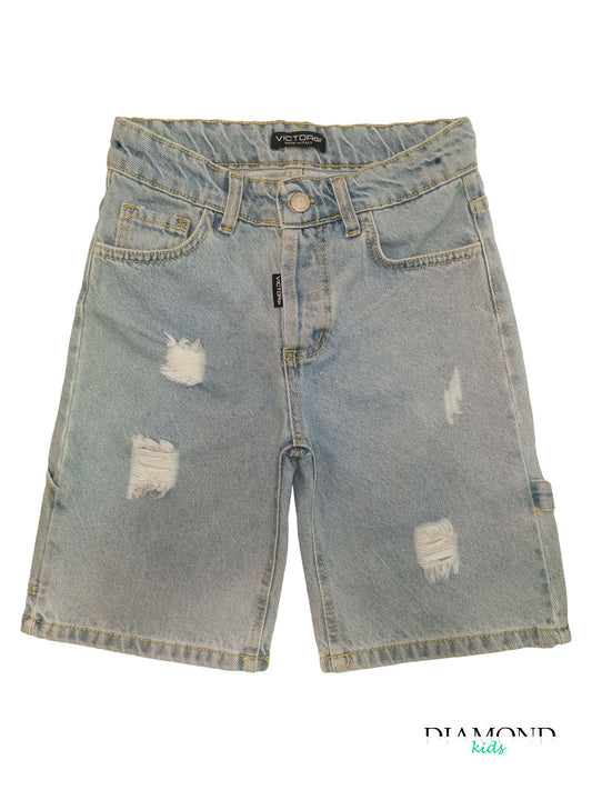 Bermuda Bambino Victor G denim chiaro