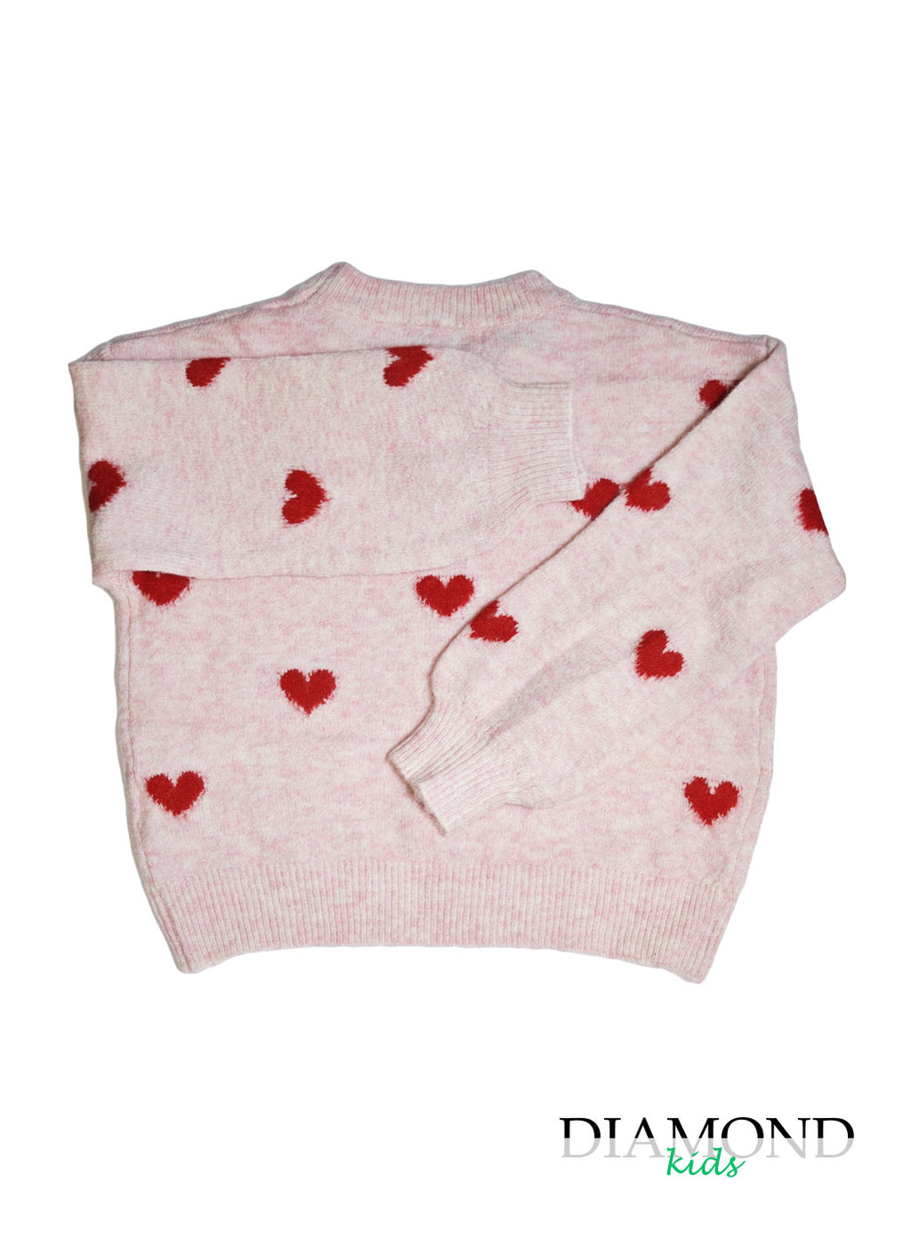 Maglioncino Bambina Cuori rosa