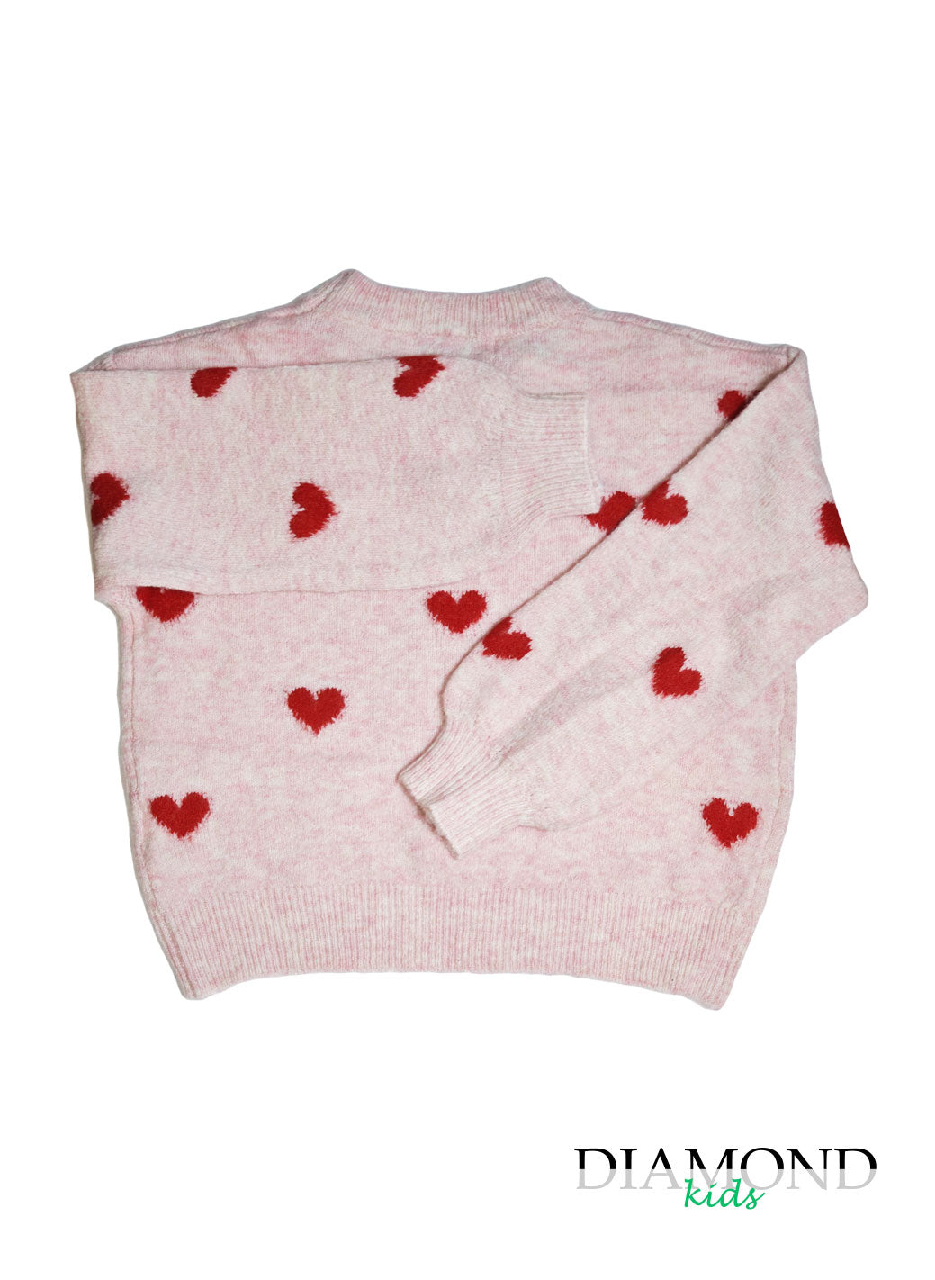Maglioncino Bambina Cuori rosa
