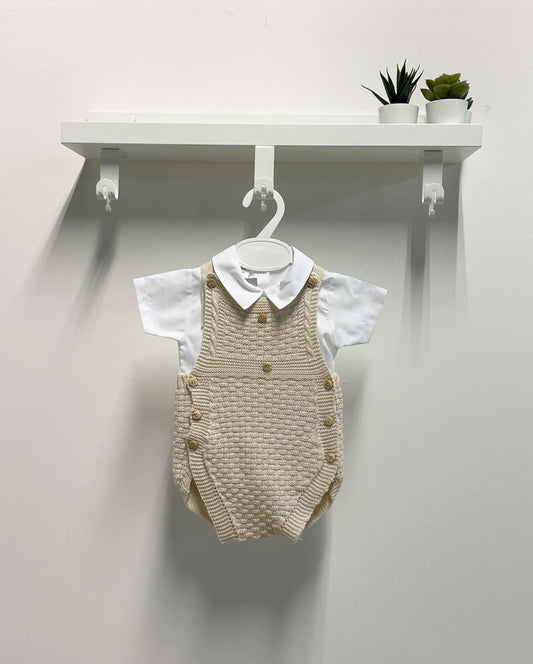Newborn Baby Romper Set Embroidered Knitted Romper