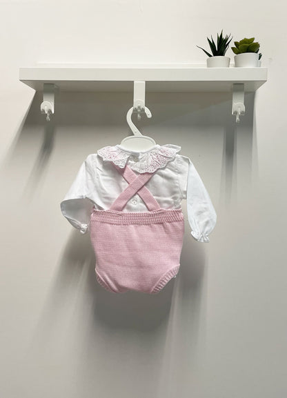 Newborn Baby Romper Set Embroidered Knitted Romper