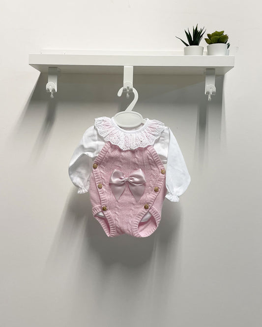 Newborn Baby Romper Set Embroidered Knitted Romper