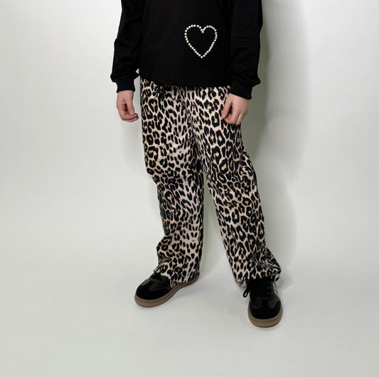 Jeans Bambina animalier largo