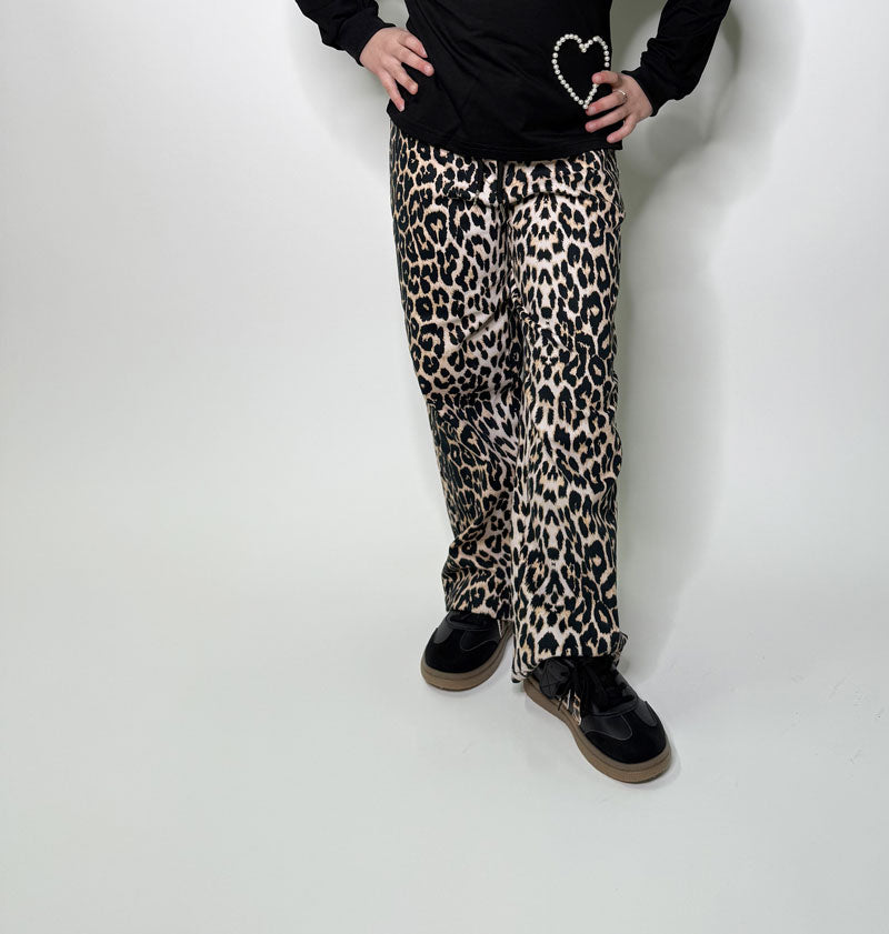 Jeans Bambina animalier largo