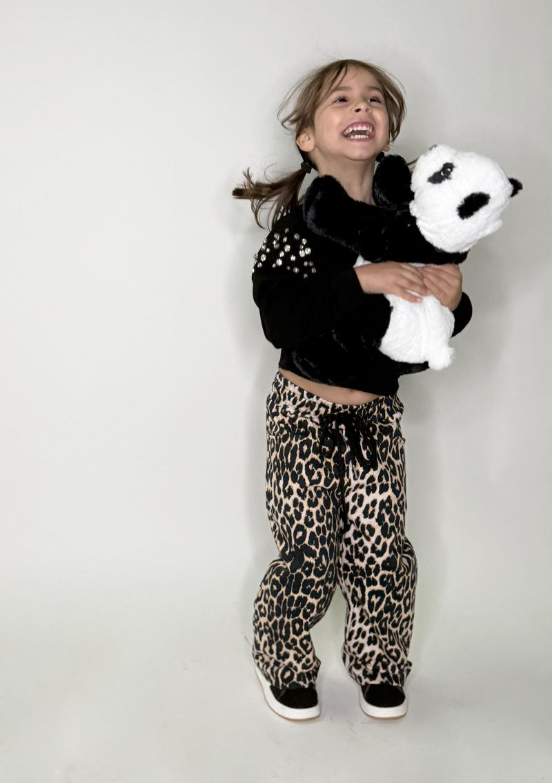 Jeans Neonata animalier largo