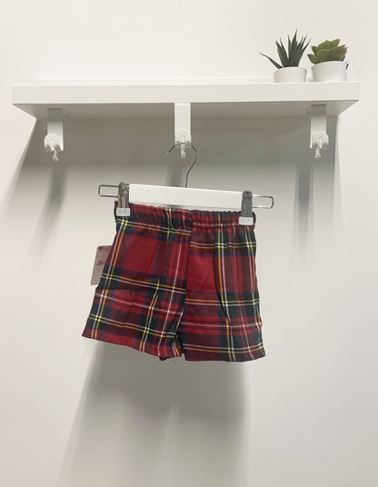 Skorts Neonata Scozzese rosso