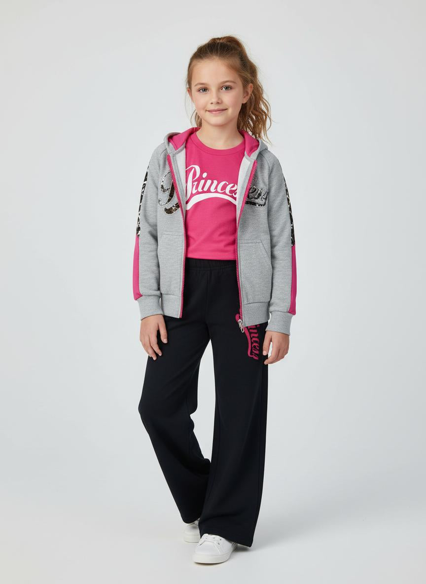 Completo Bambina Princess grigio