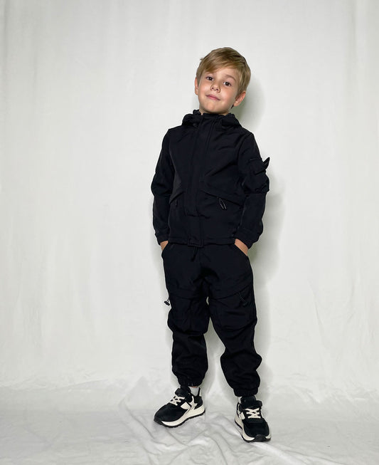 Black military suit children's complete