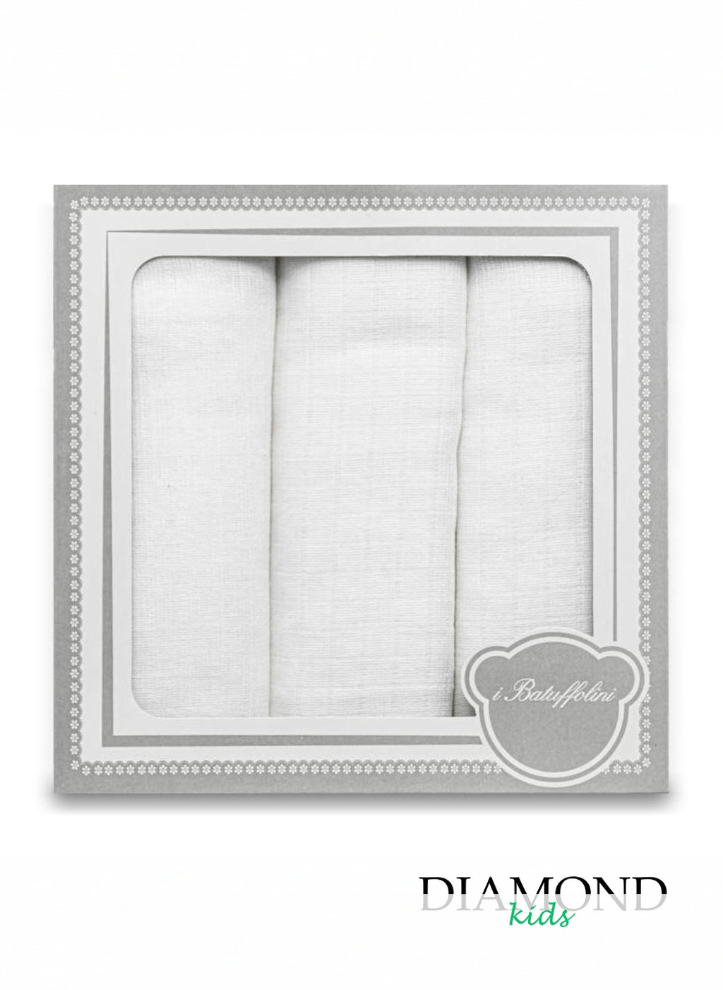 Set Mussole Neonato Batuffolini bianco