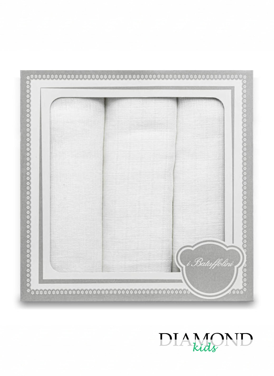 Set Mussole Neonato Batuffolini bianco