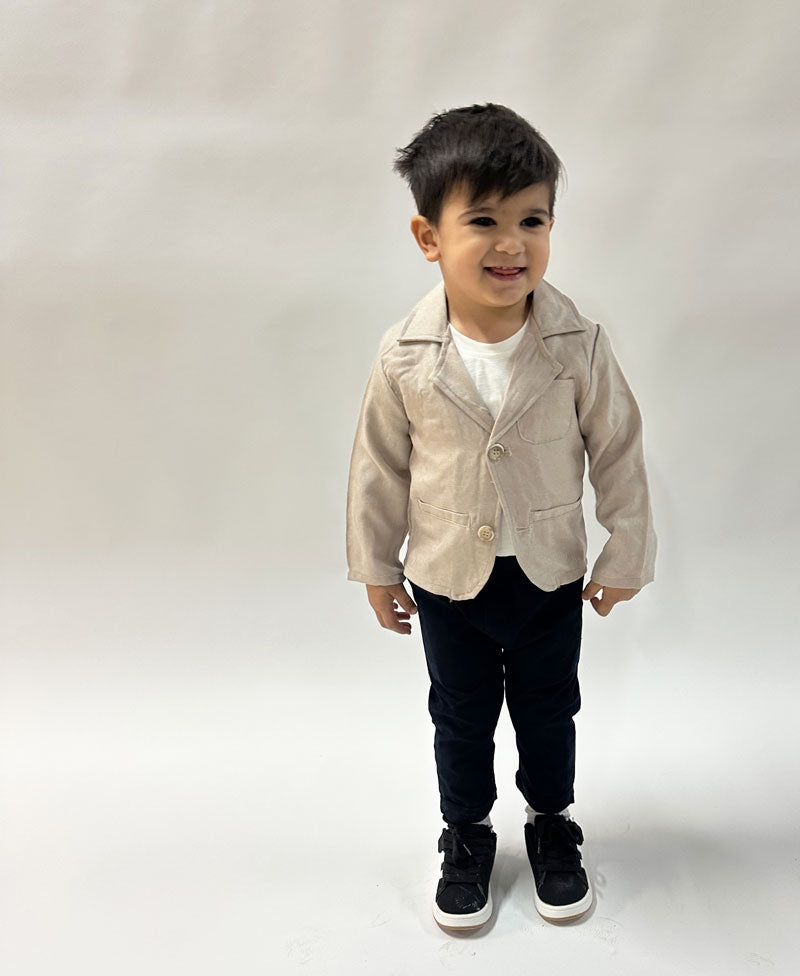 Completo Neonato Tasca beige blu