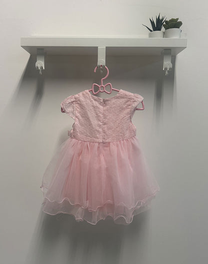 Abito Neonata fiore tulle rosa