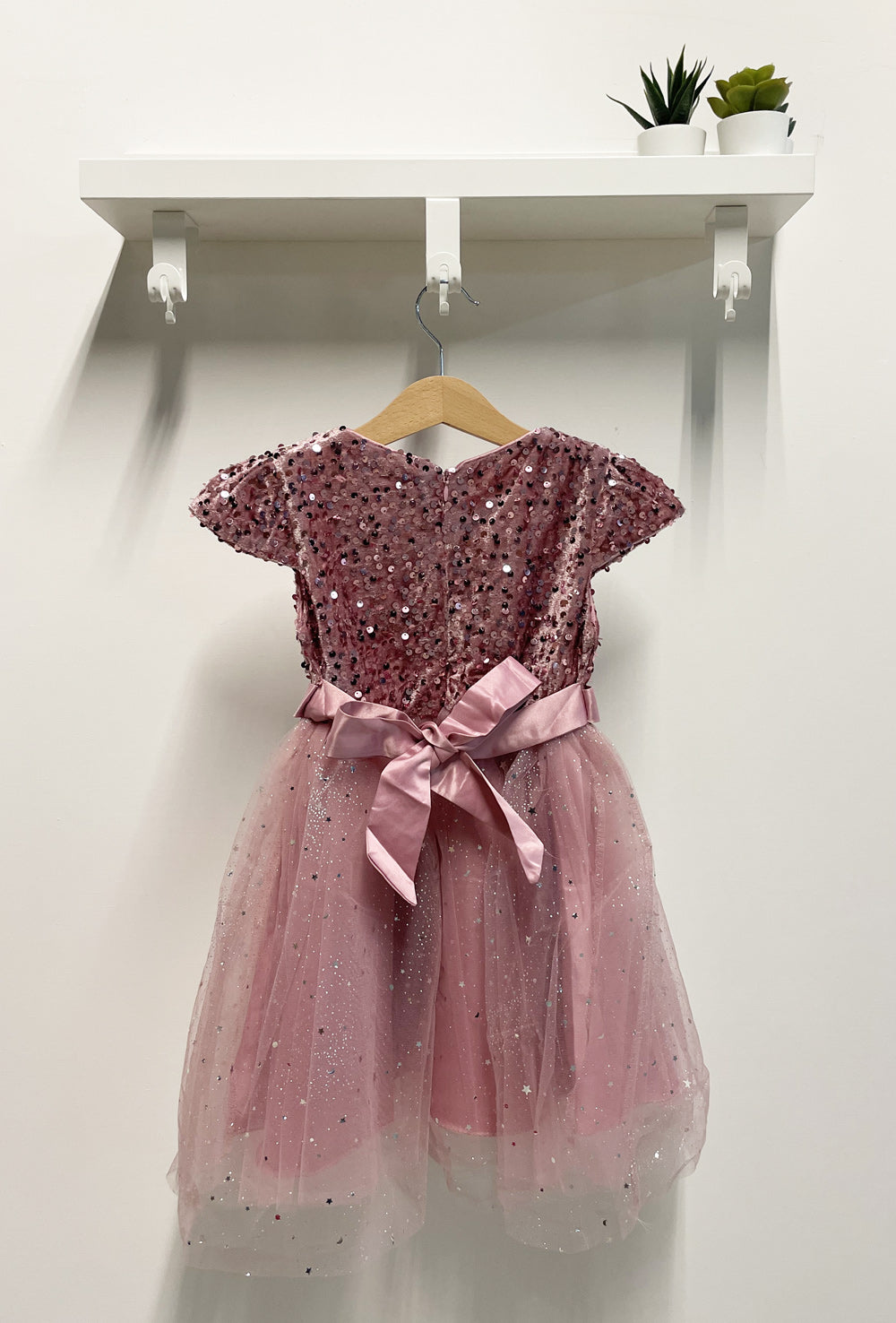 Abito Bambina Elegance rosa tulle stelline
