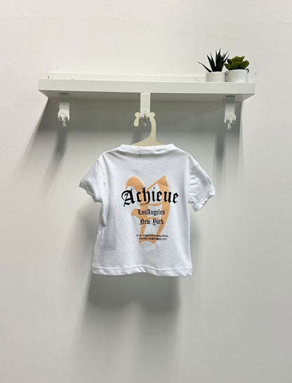 T-shirt Neonato Achieve bianca