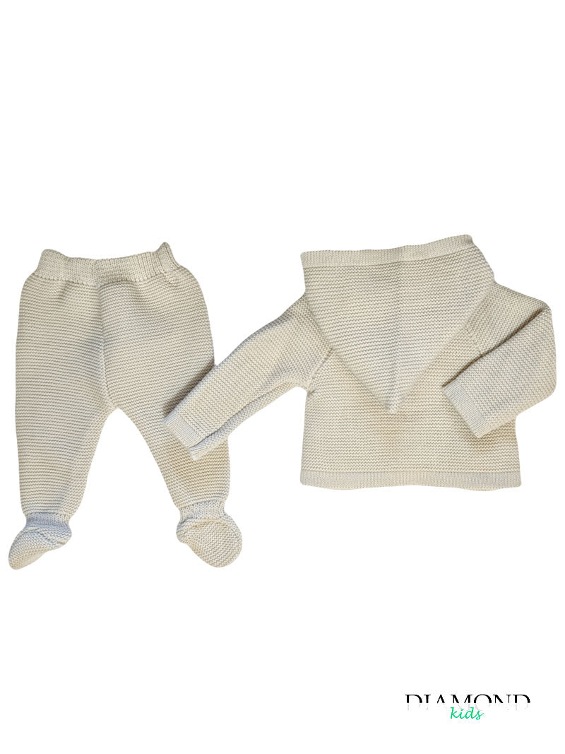 Completo Neonato MyBabyChic Alamari beige