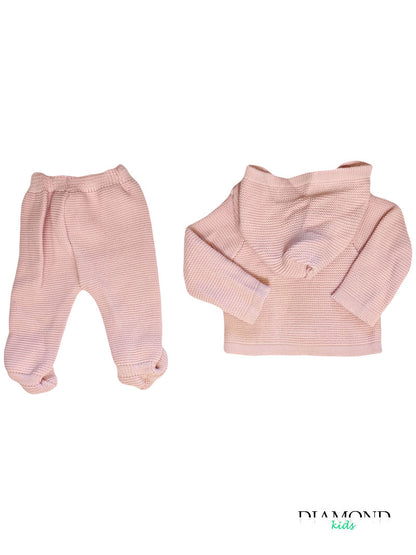 Completo Neonato MyBabyChic Alamari rosa
