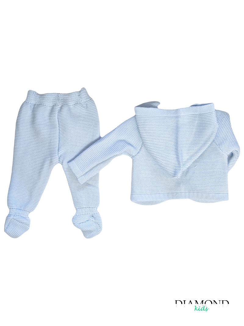 Completo Neonato MyBabyChic Alamari cielo