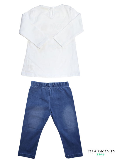 Completo Neonata all love bianco