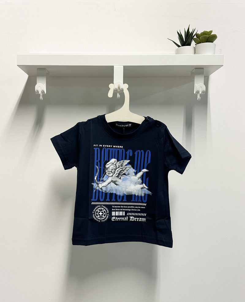 T-shirt Neonato Angel blu